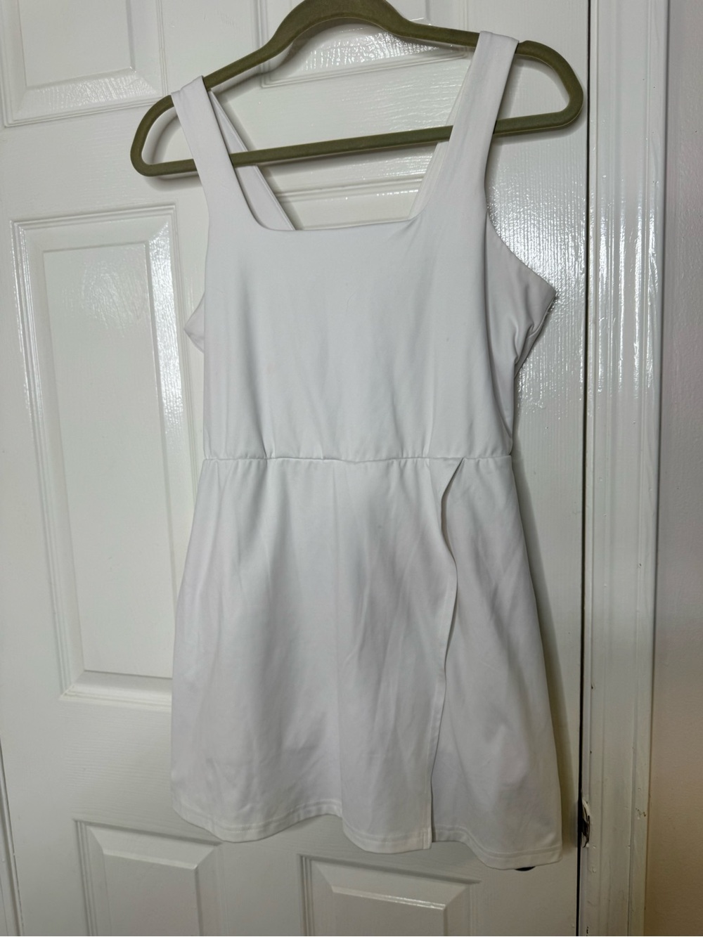all in motion White Square Neck Romper Dress